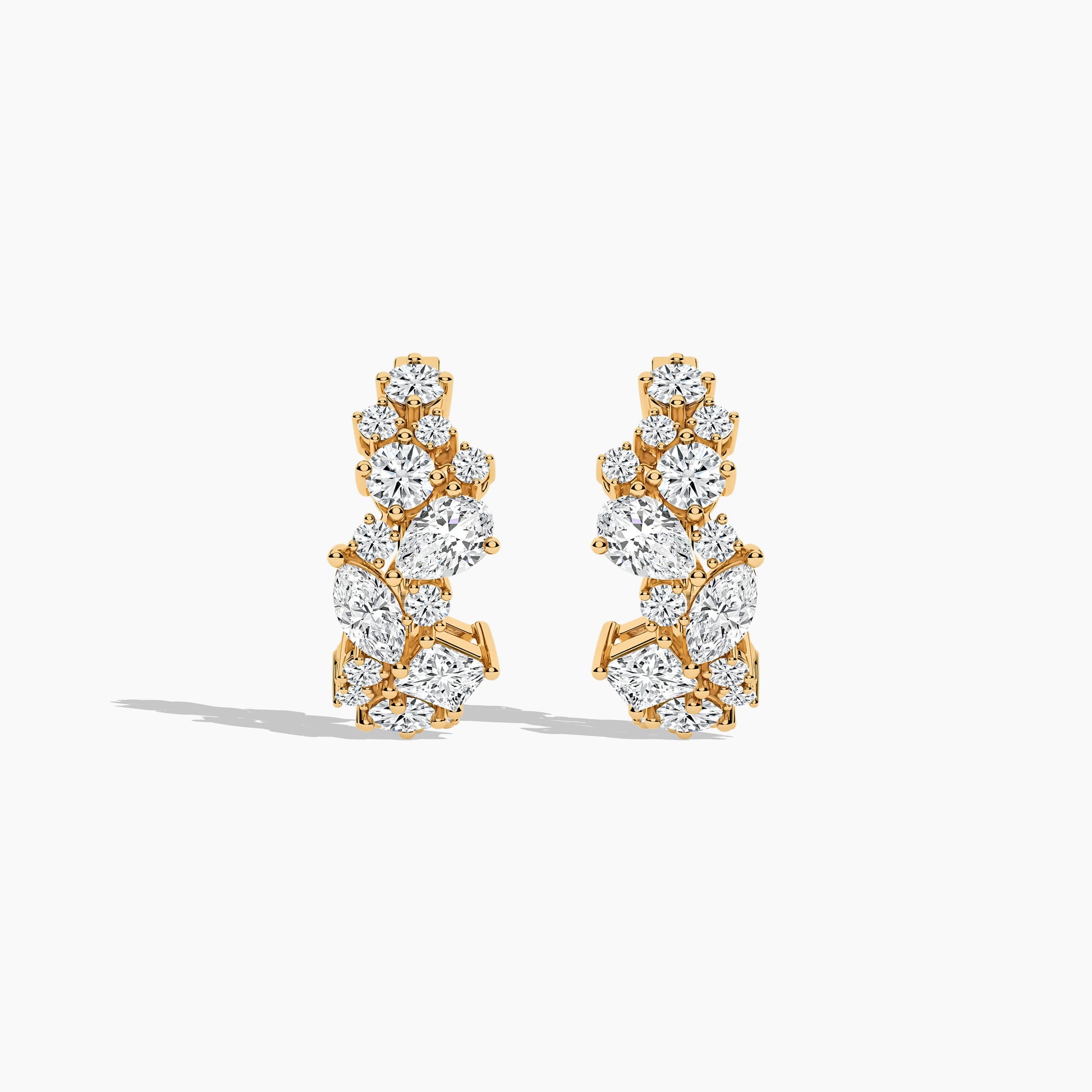 small diamond hoop earrings