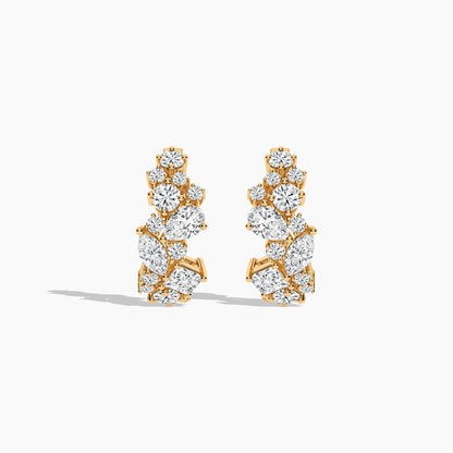 small diamond hoop earrings