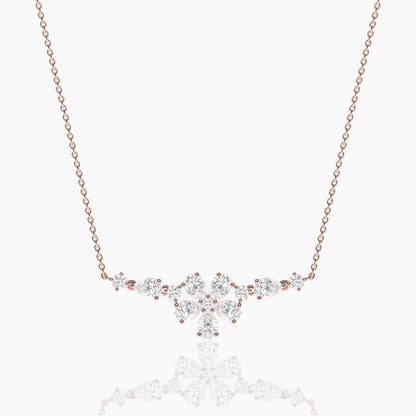 rose gold Leaf chain necklace