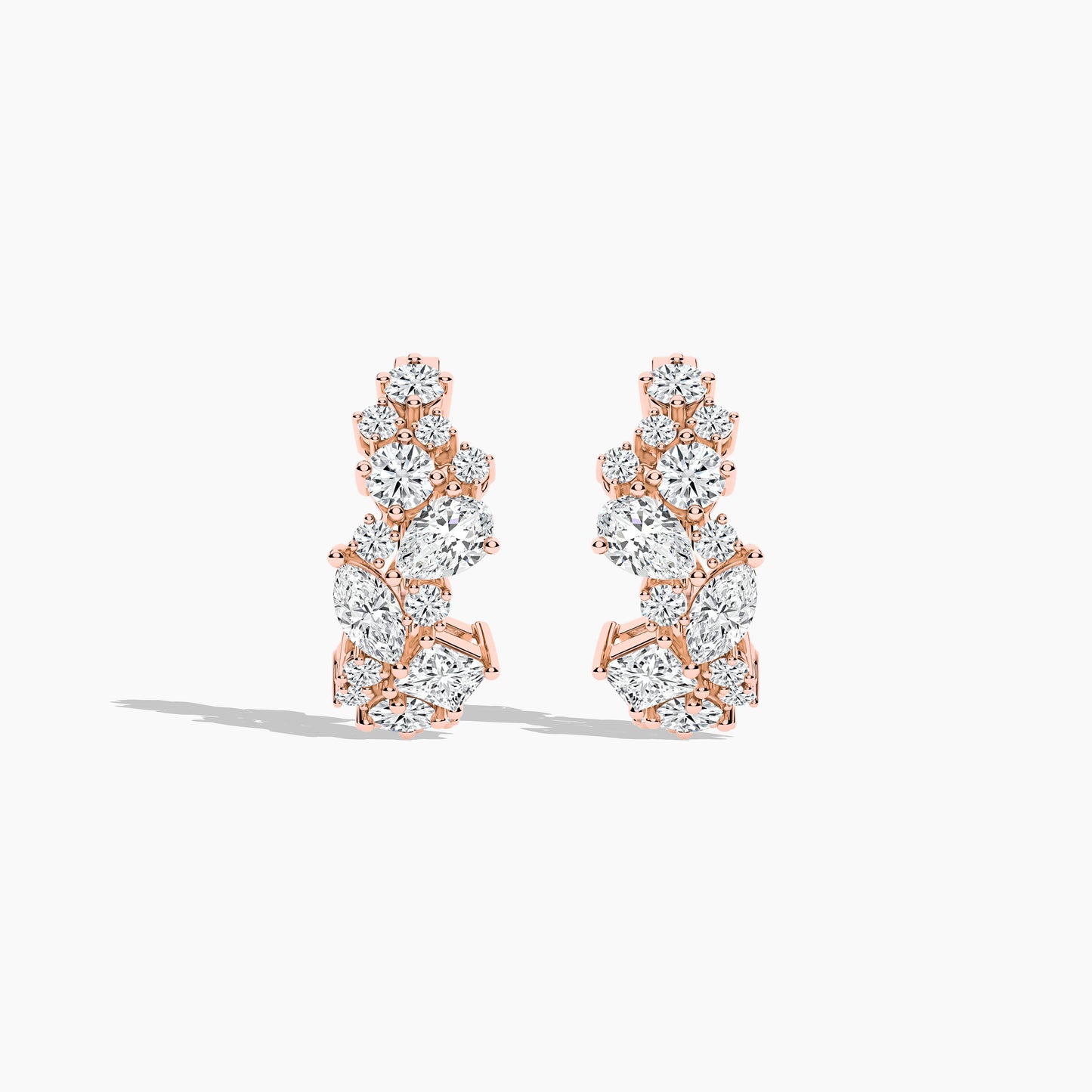 diamond huggie earrings​