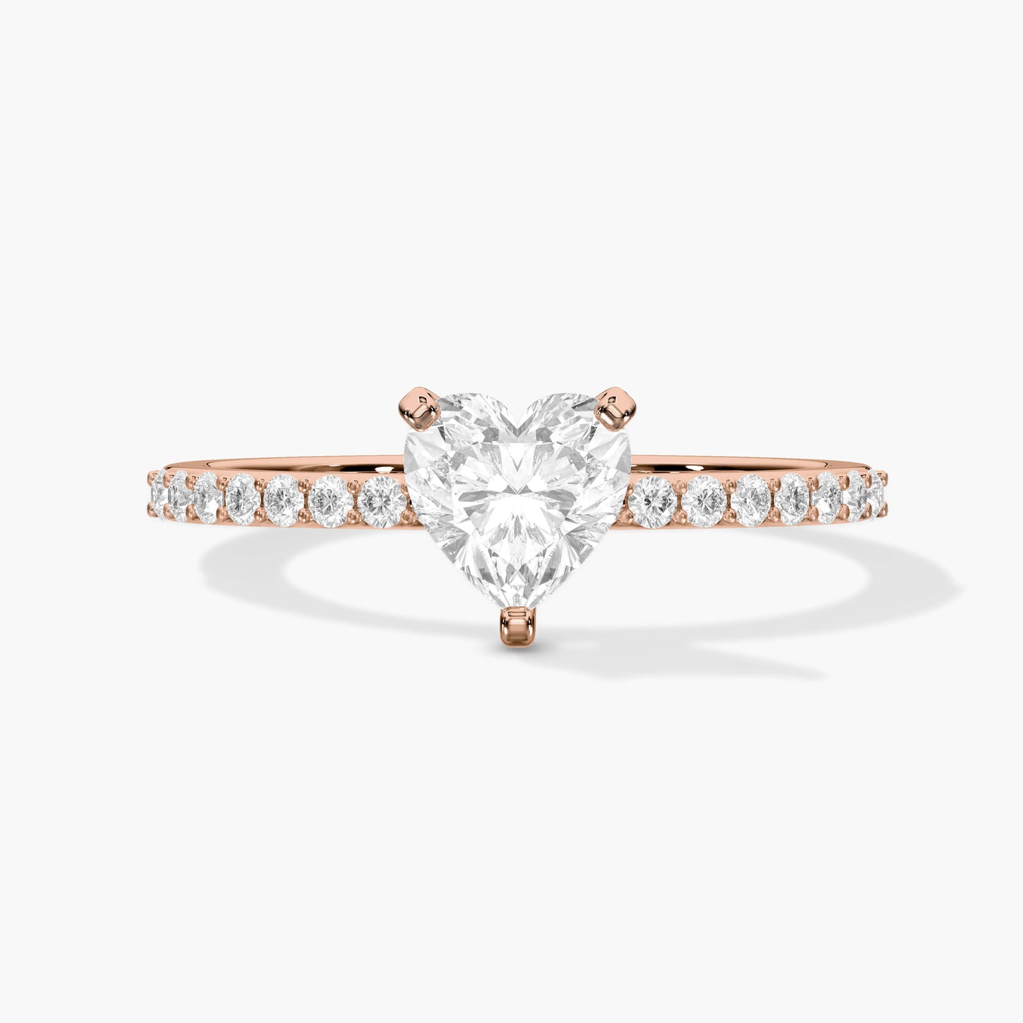 single diamond silver ring​