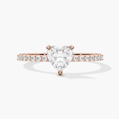 single diamond silver ring​