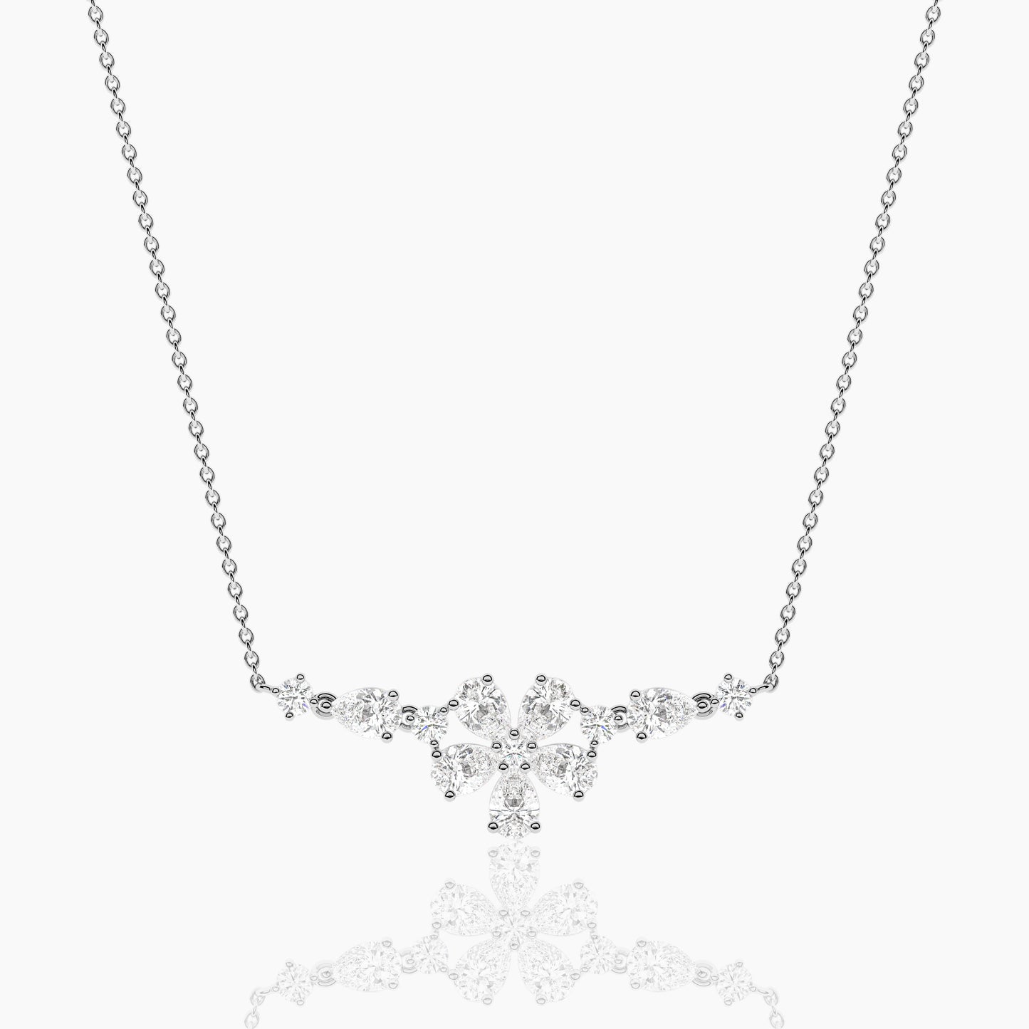 Floral diamond pendant