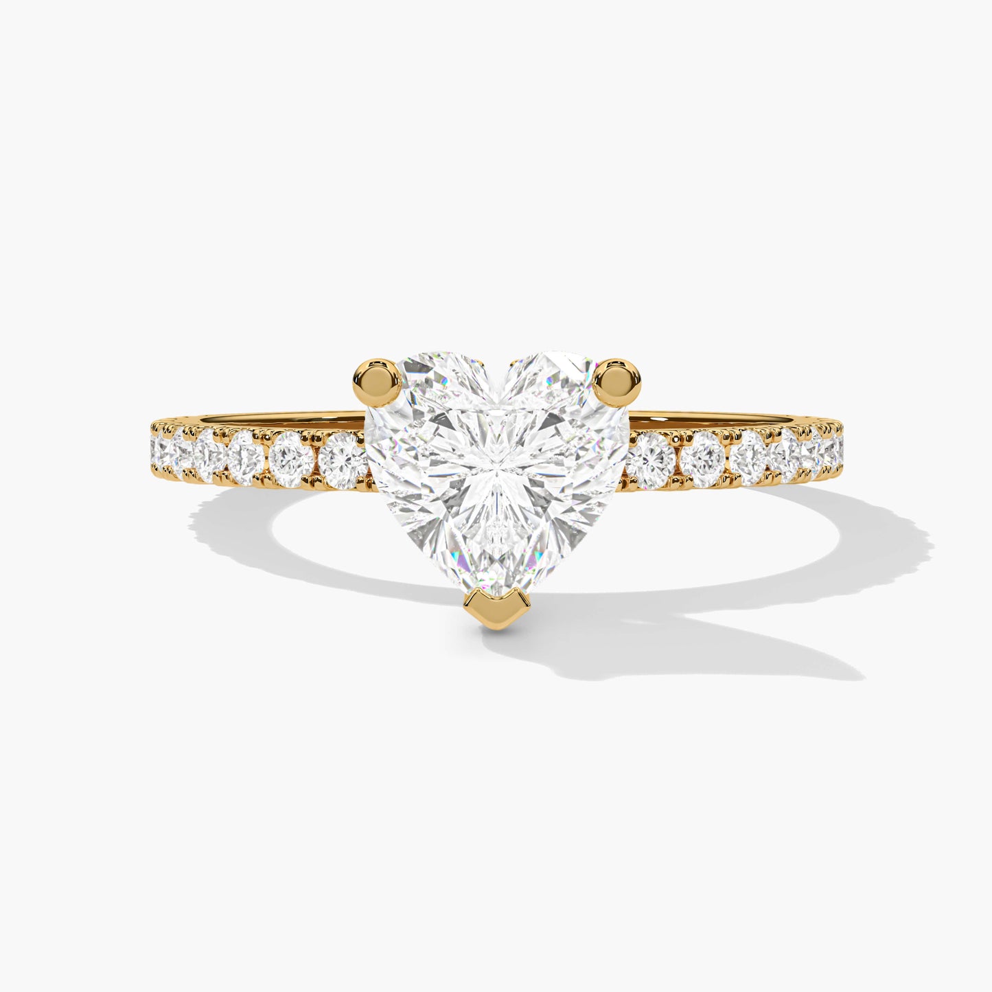 Heart diamond ring yellow