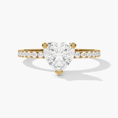 Heart diamond ring yellow