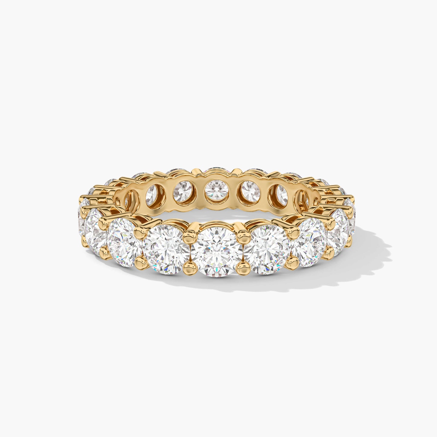 Women's diamond ring yellow gold plated