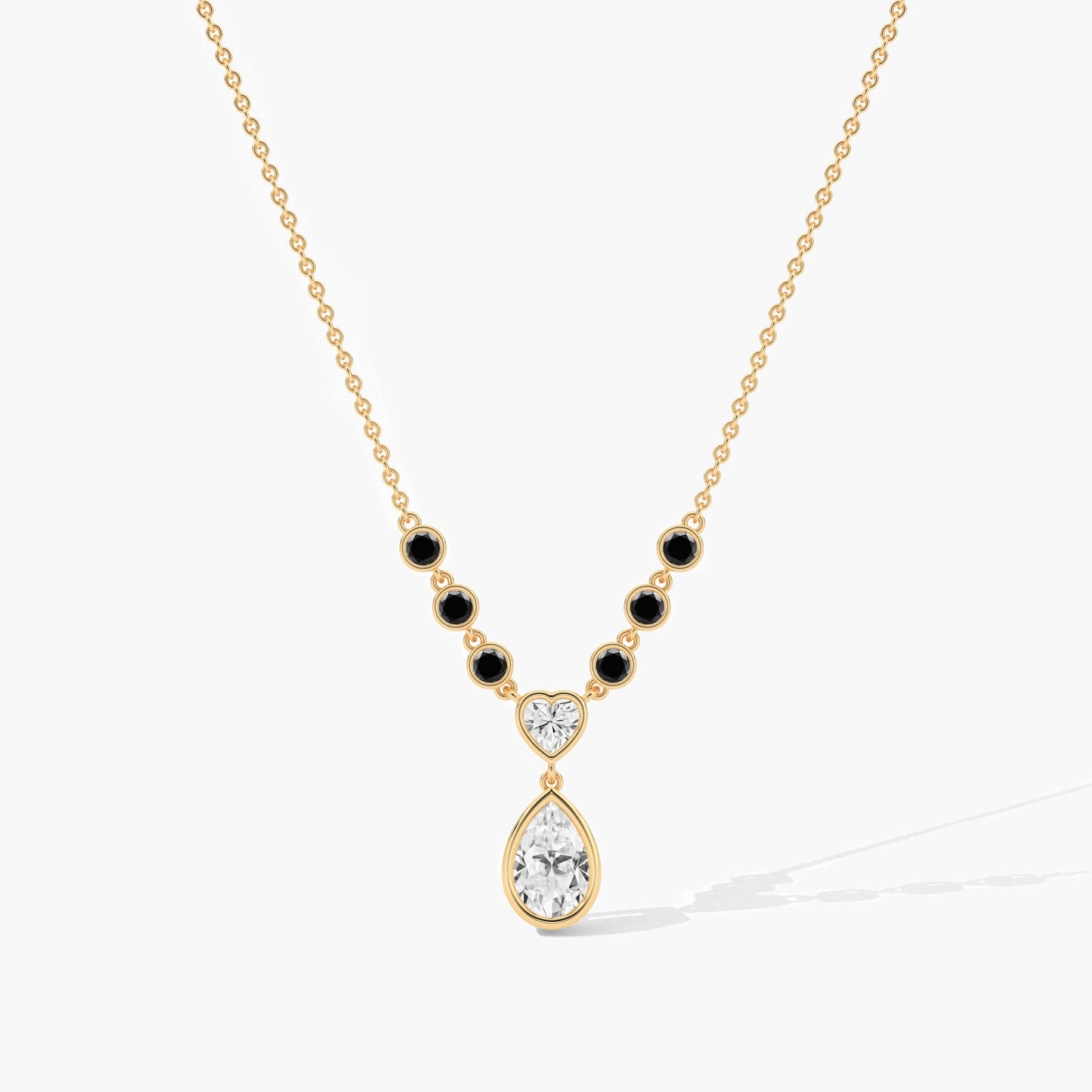 bezel set diamond necklace