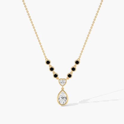bezel set diamond necklace