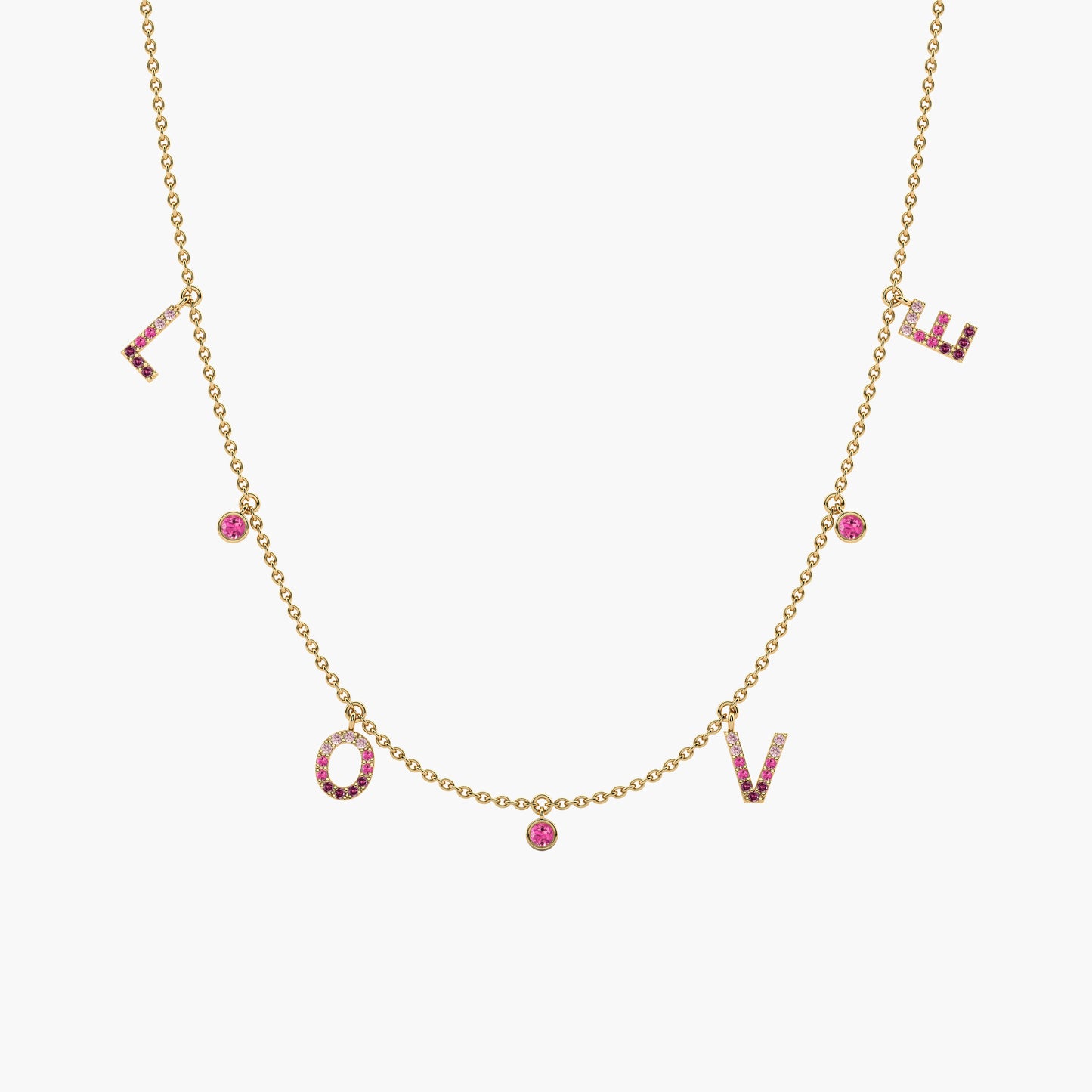 LOVE initial necklace