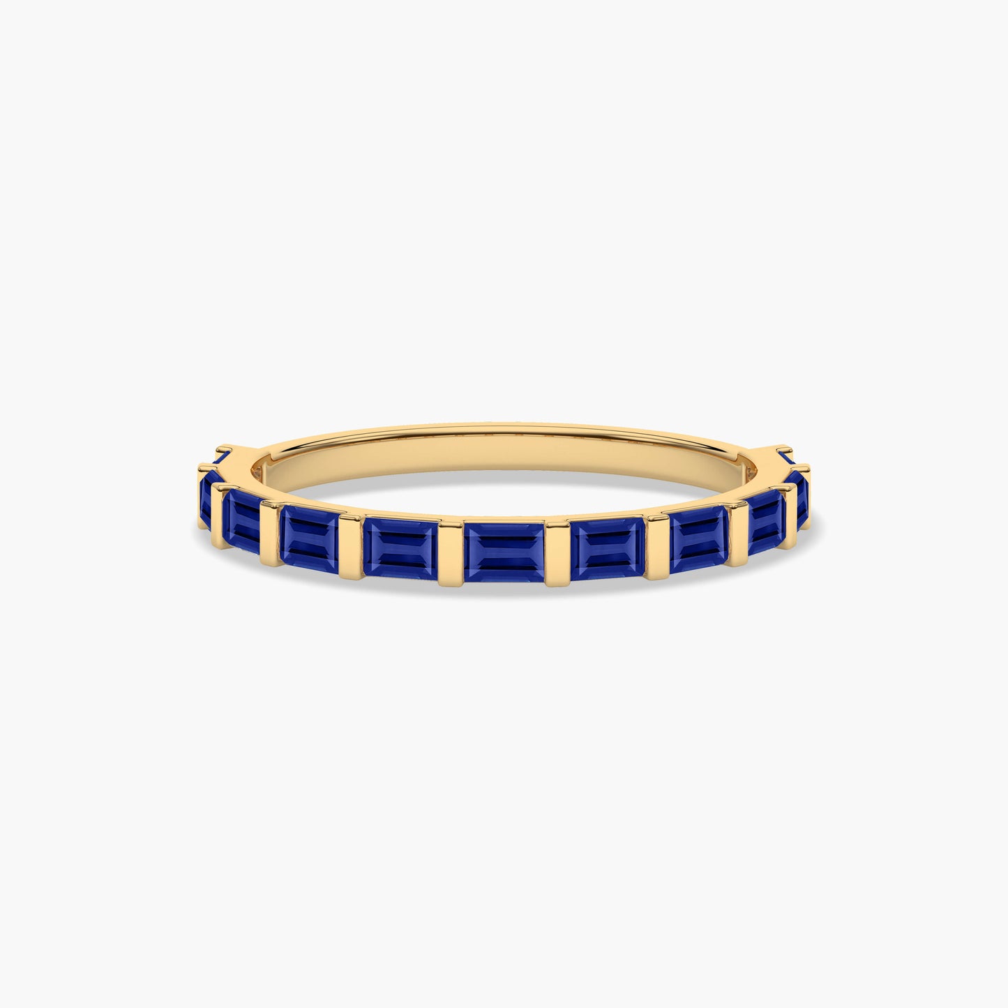 Gold plated ring with blue gemstones