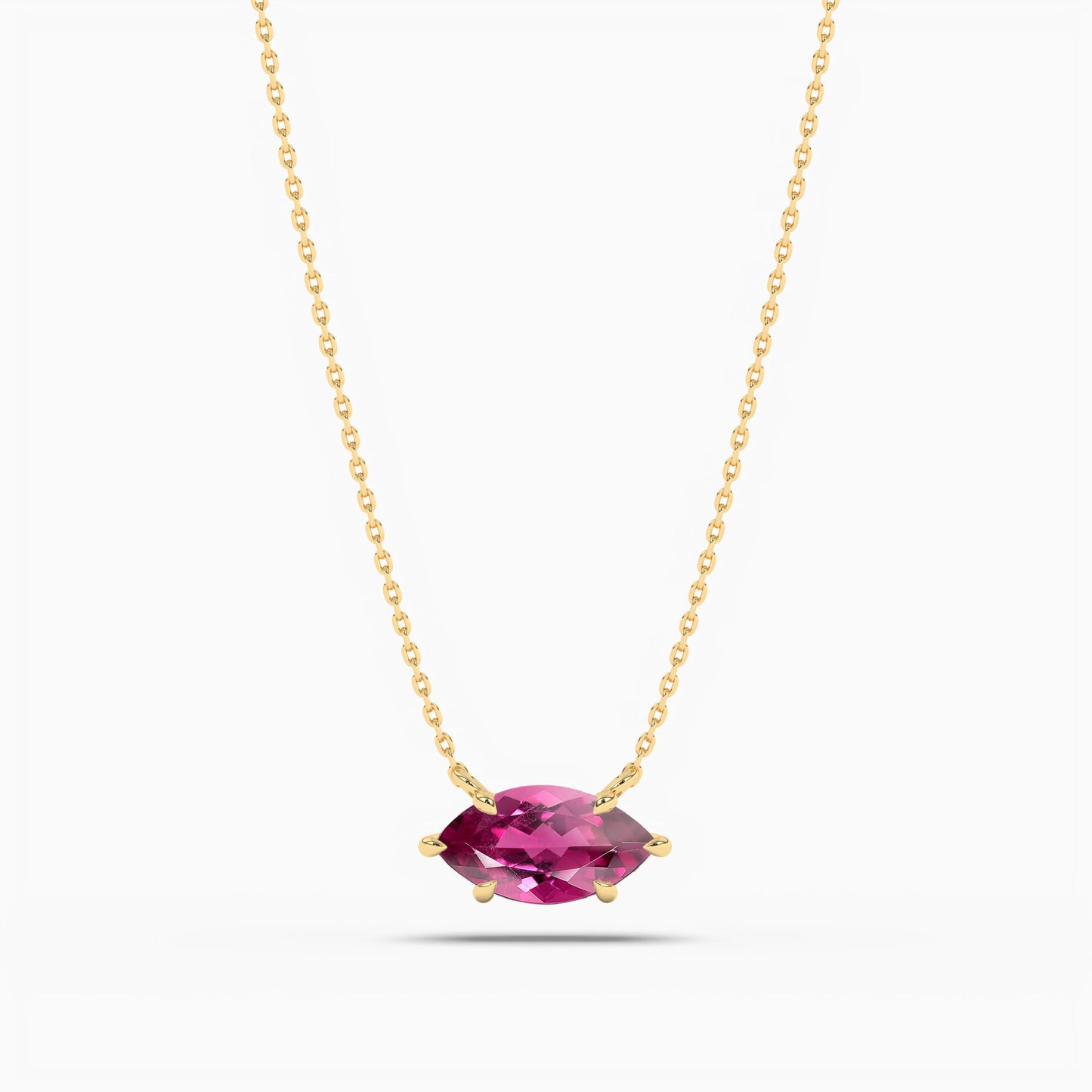 pink diamond pendant in leaf shape