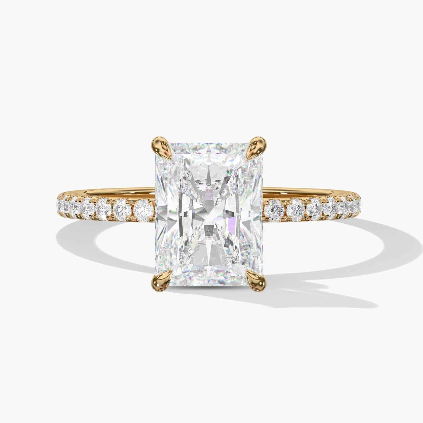 Radiant diamond ring