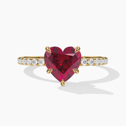 velentine day heart diamond ring