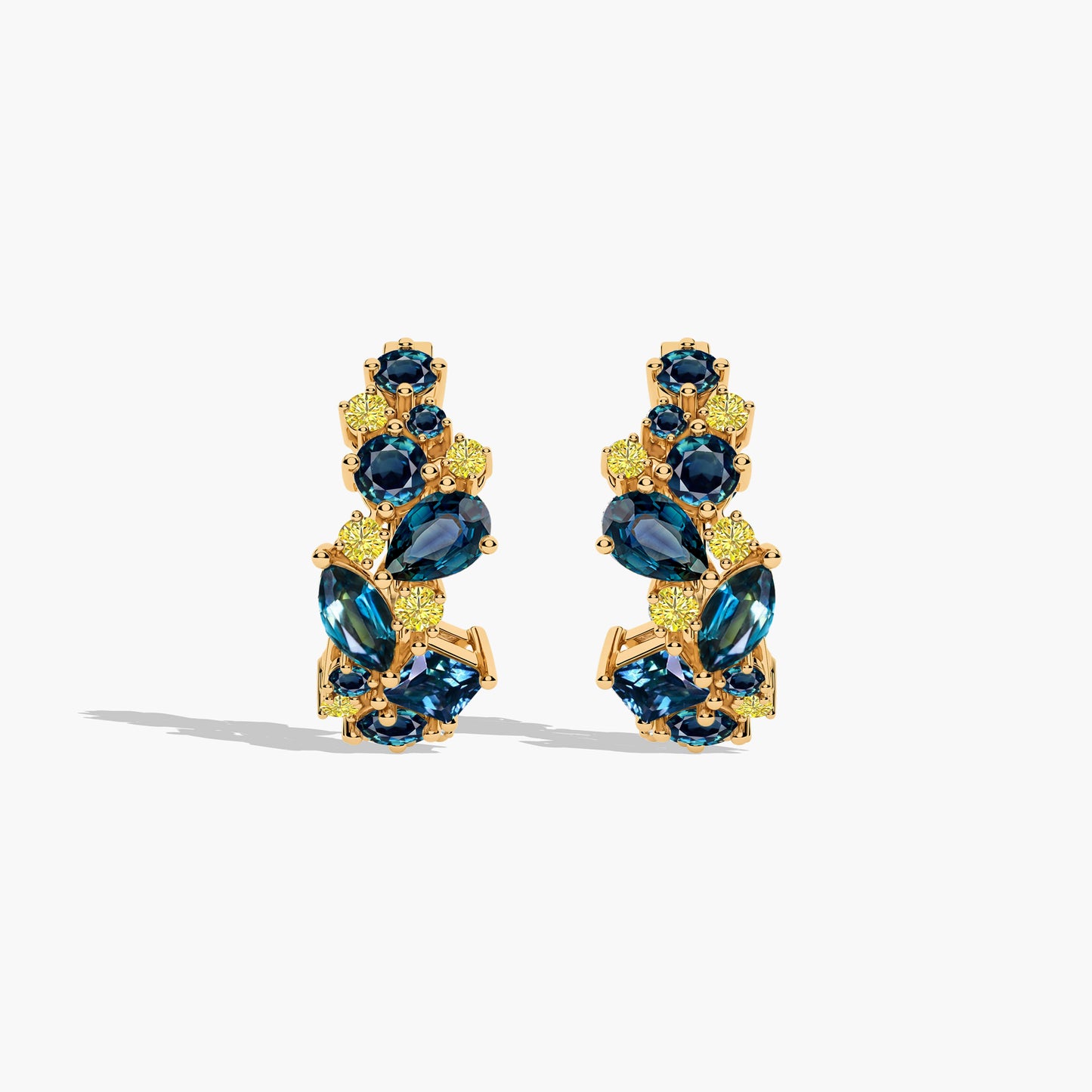 small diamond round earrings