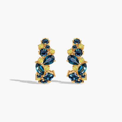 small diamond round earrings
