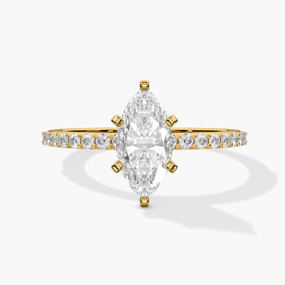 silver and diamond ring yellow plated
