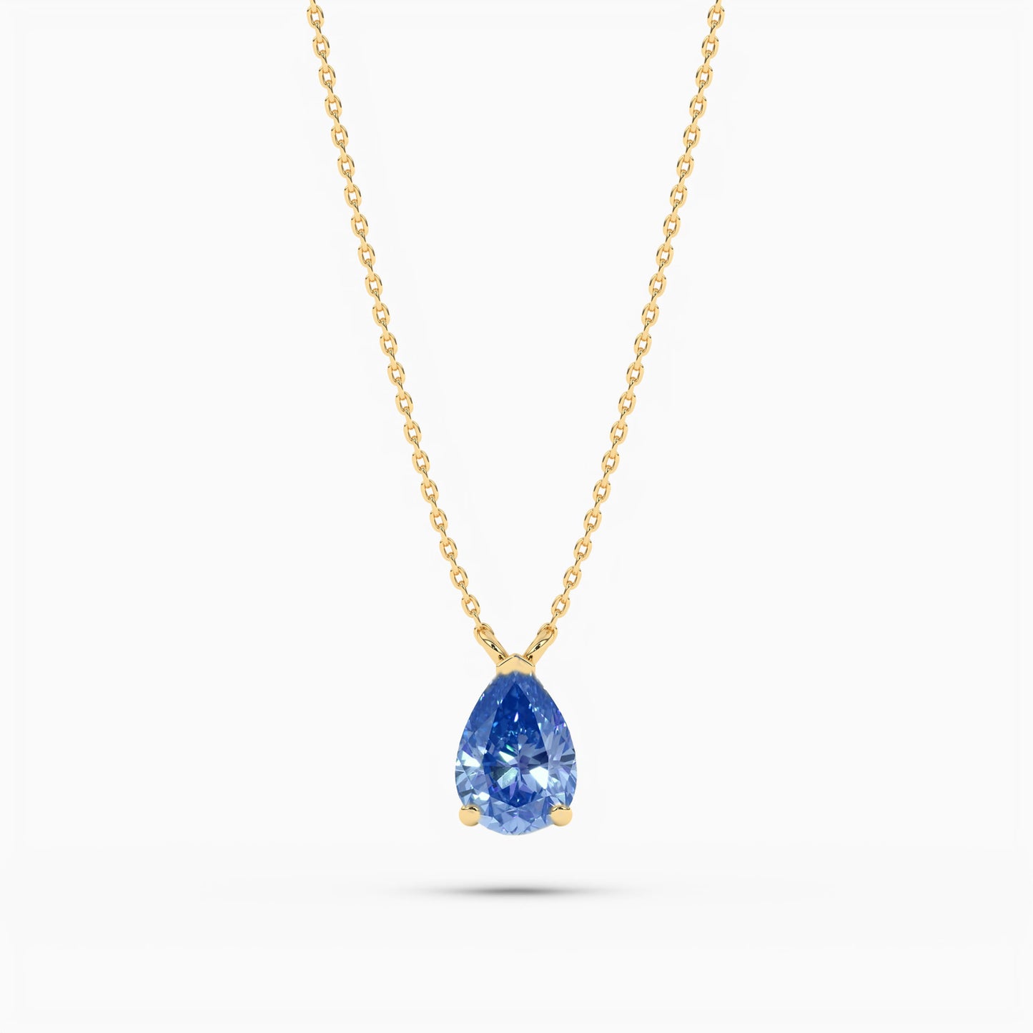Blue silver diamond pendant
