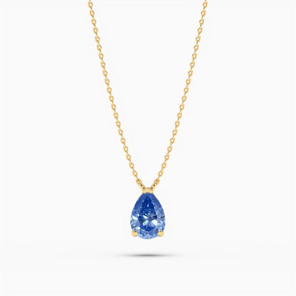 Blue silver diamond pendant