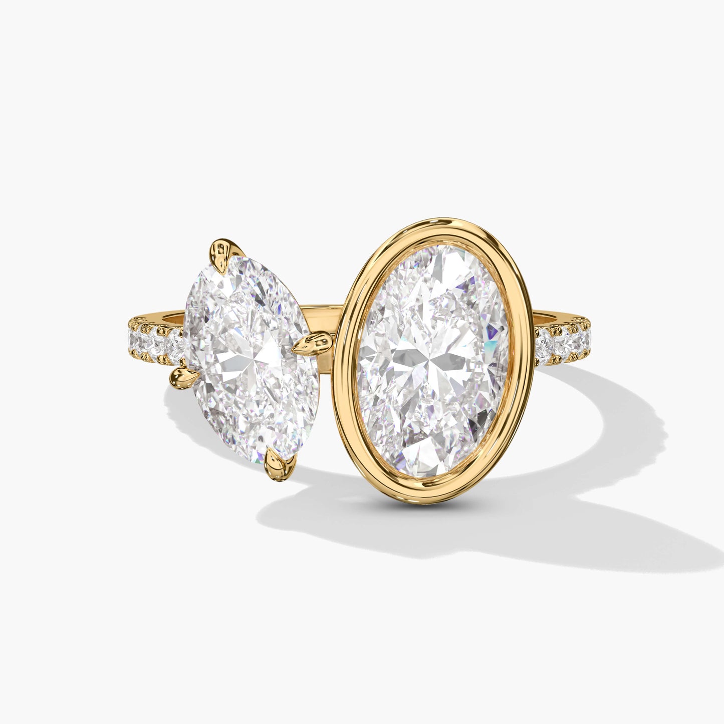 toi et moi ring yellow gold