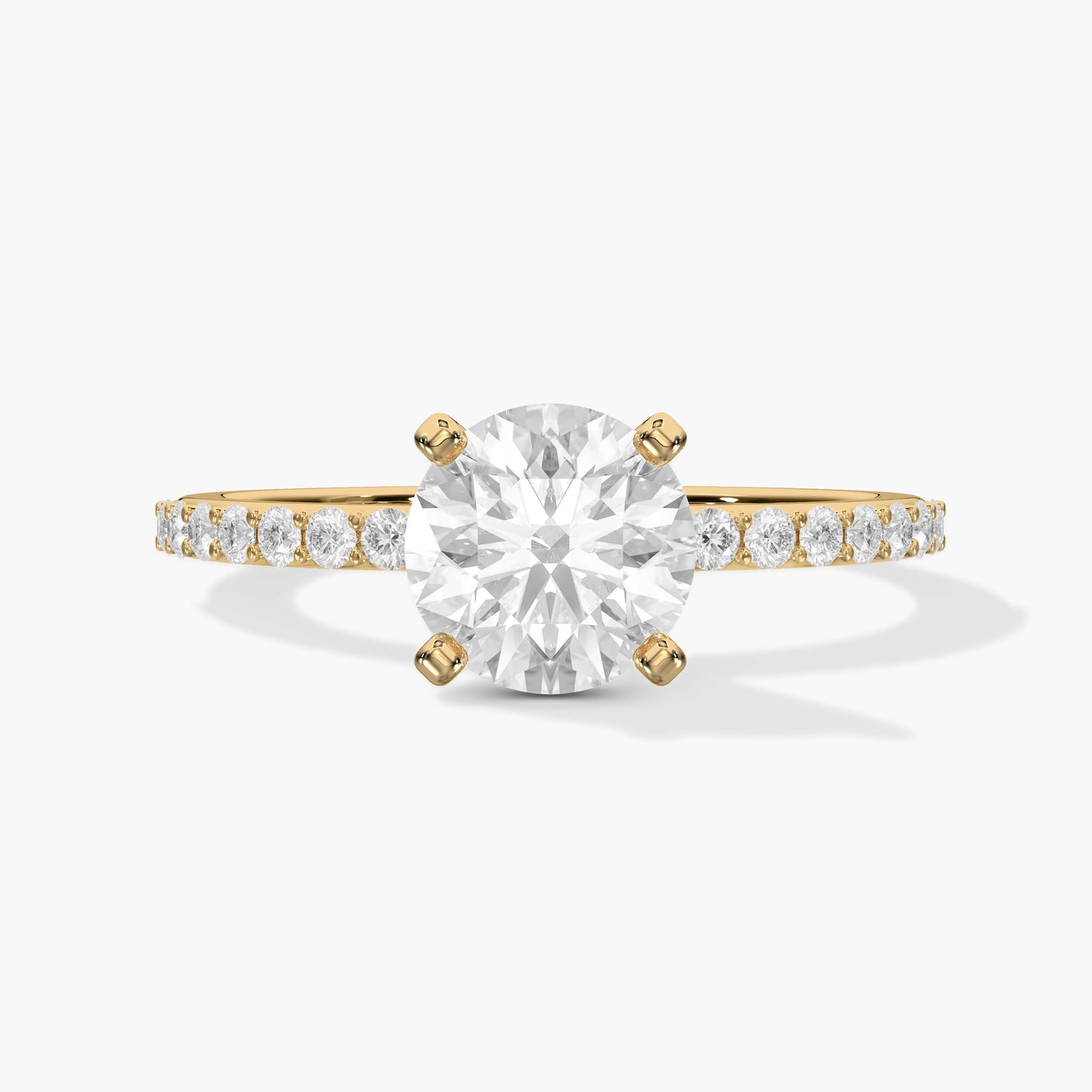 Diamond Ring yellow gold plated