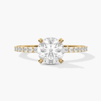 Diamond Ring yellow gold plated