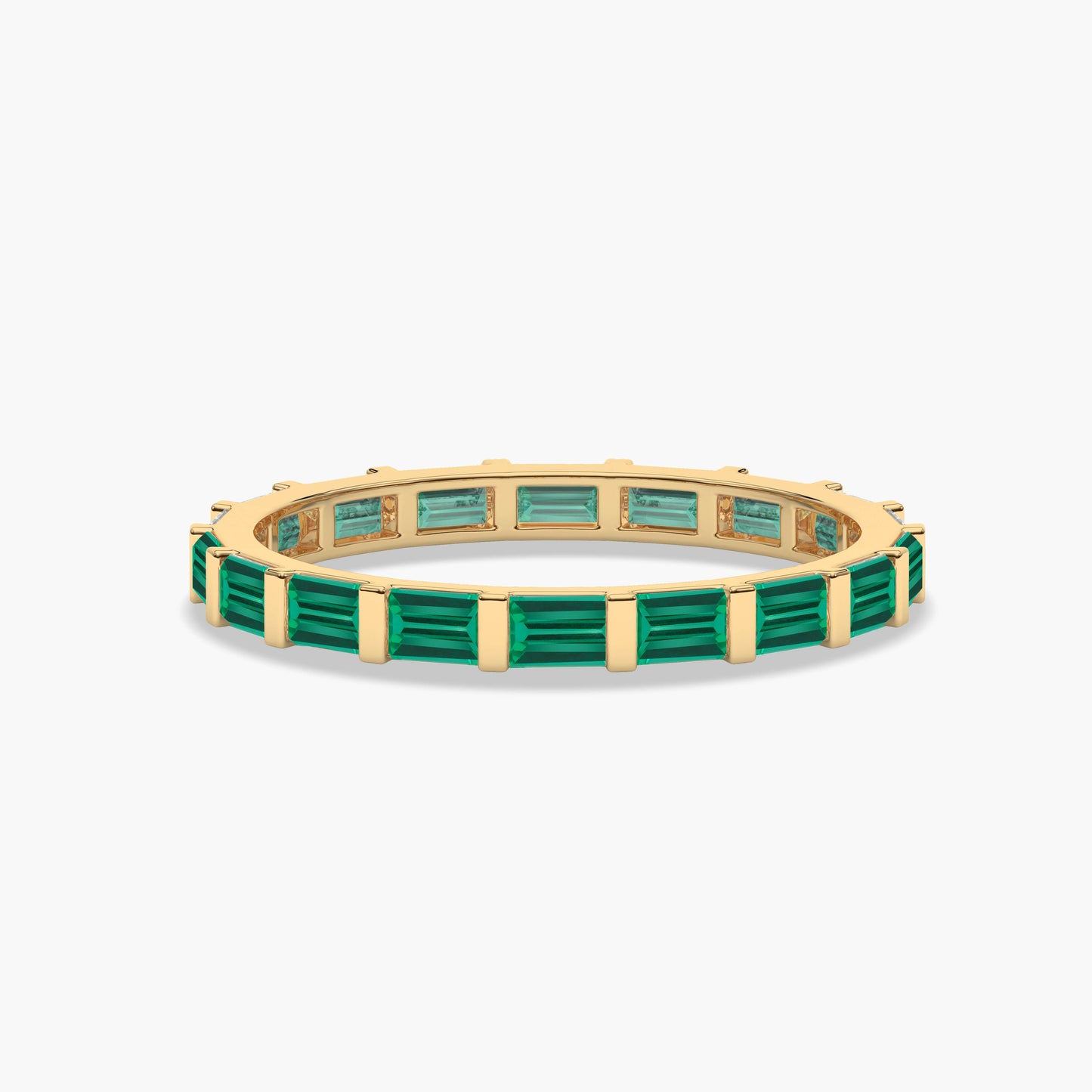 green diamond wedding band
