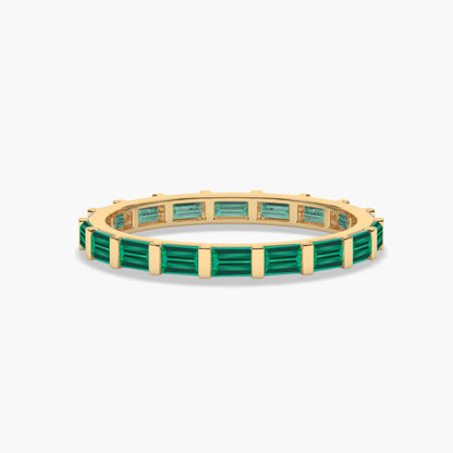 green diamond wedding band