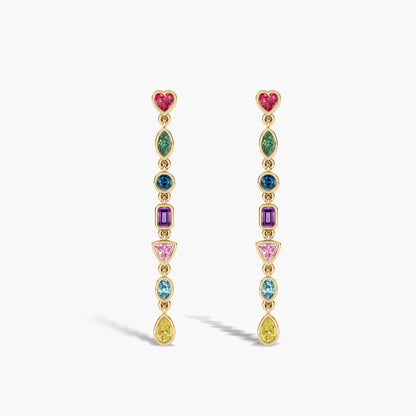 Rainbow diamond earring