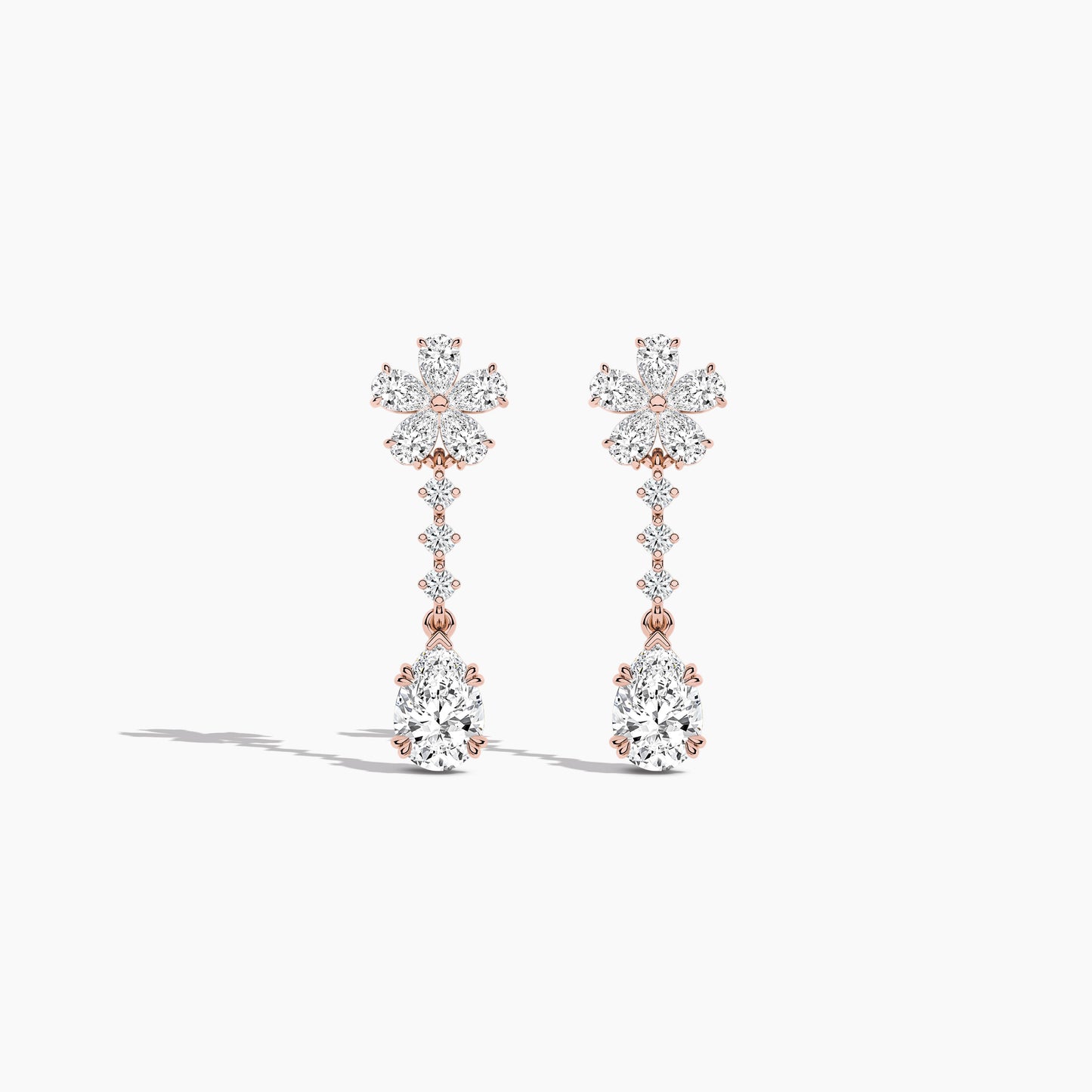 Pure silver drop earrings