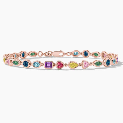 Gemstone bracelet in silver