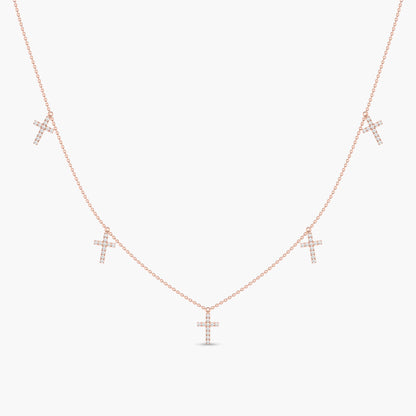 silver cross necklace for women