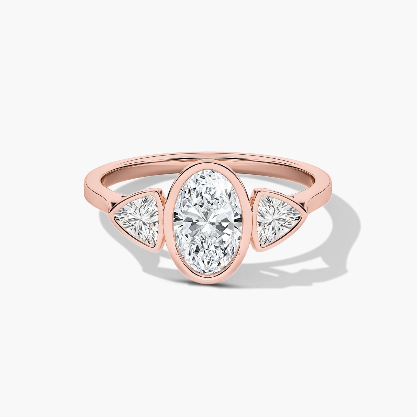 rose gold-plated diamond ring​