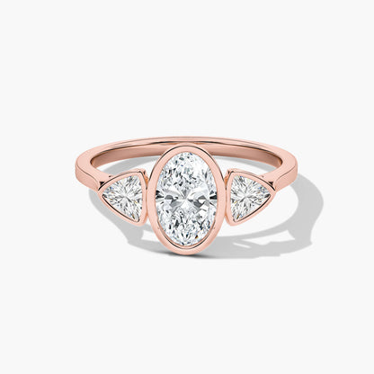 rose gold-plated diamond ring​