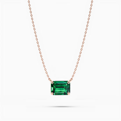 silver diamond neckalce rose gold plated