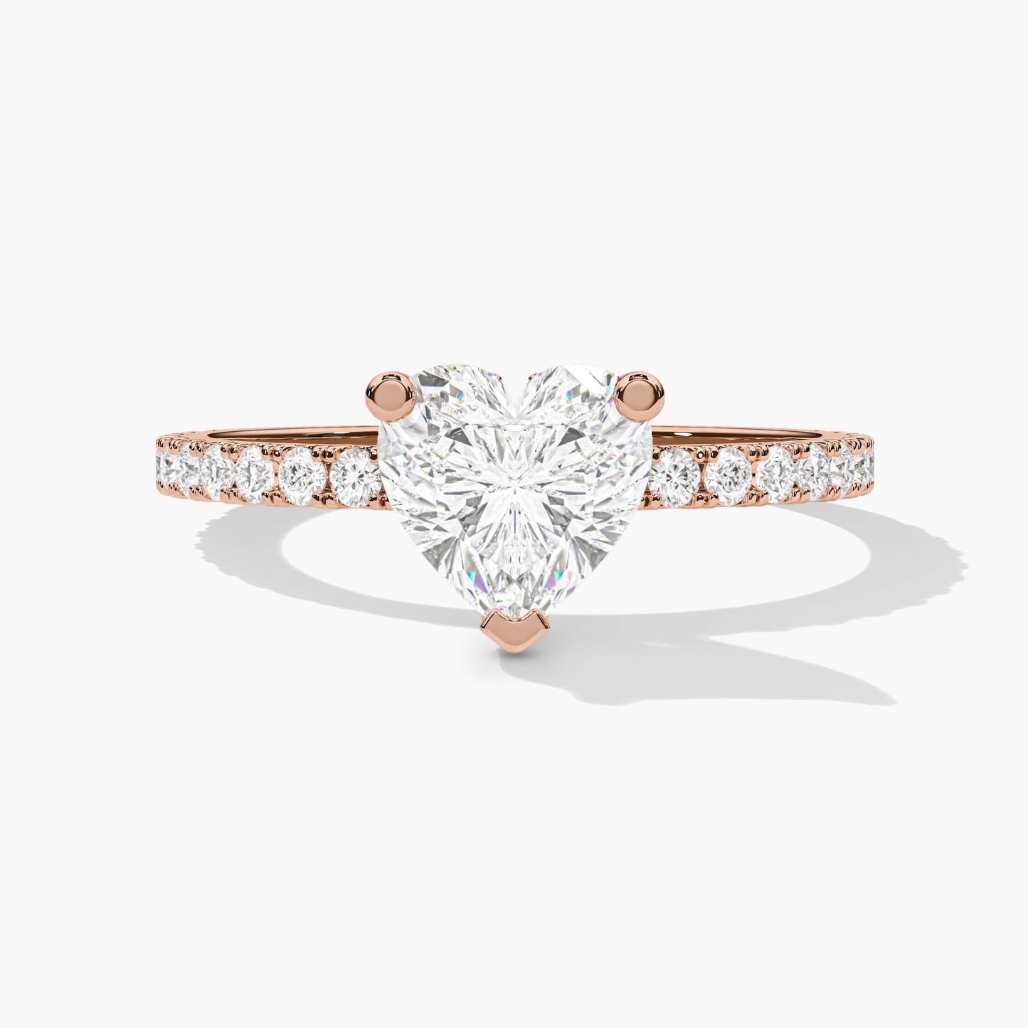 Heart shape engagement ring