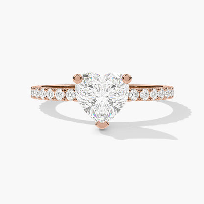 Heart shape engagement ring