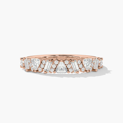 Rose gold ring with diamonds 