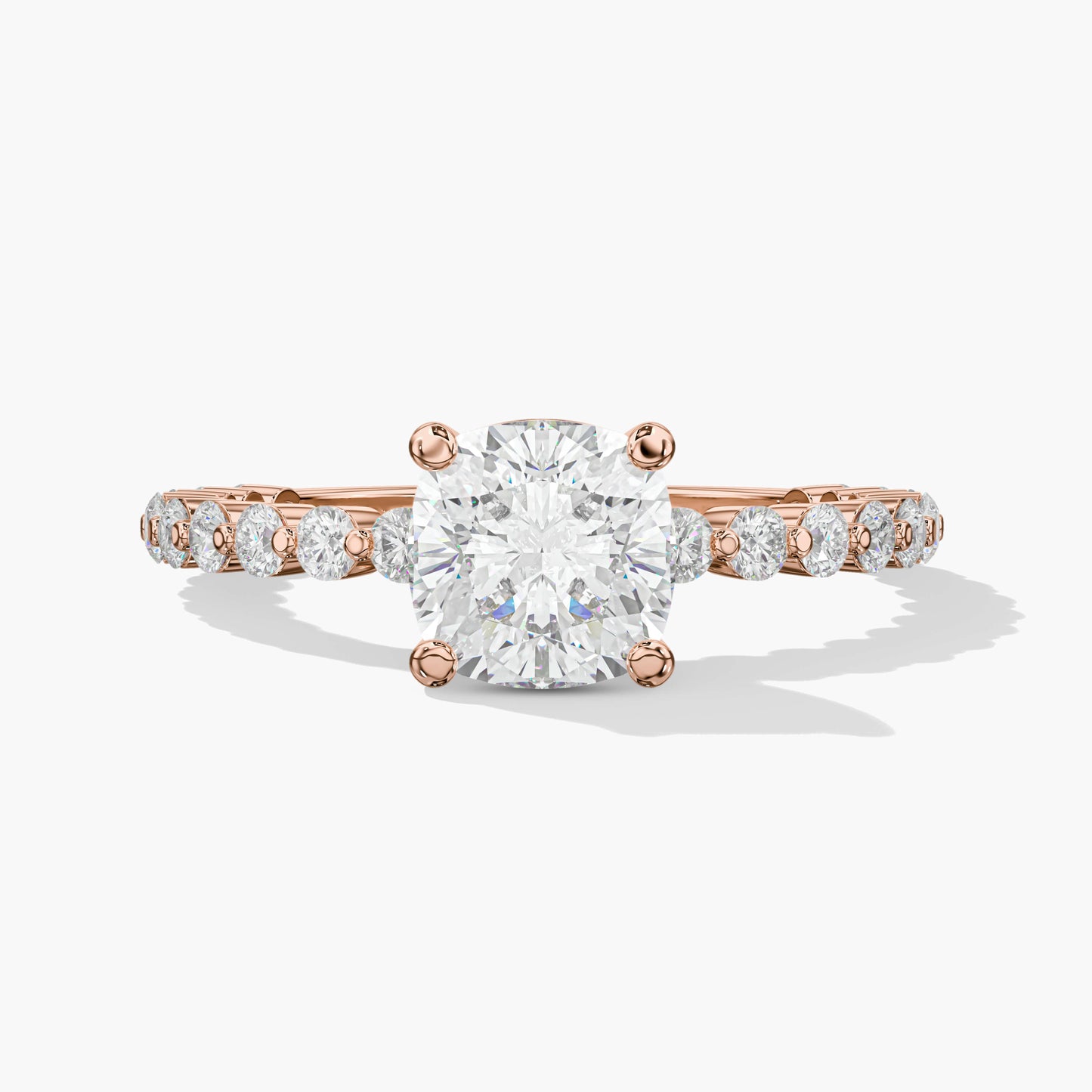 rose gold silver diamond ring