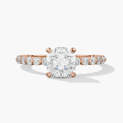 rose gold silver diamond ring