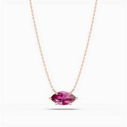 ruby diamond solitaire necklace
