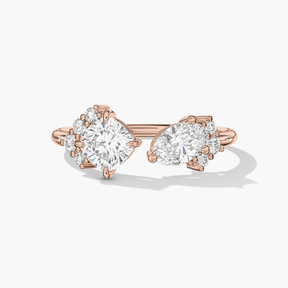 american diamond ring in silver