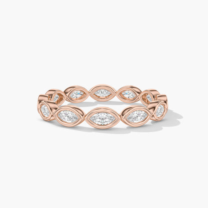 Rose gold ring with diamond accents 