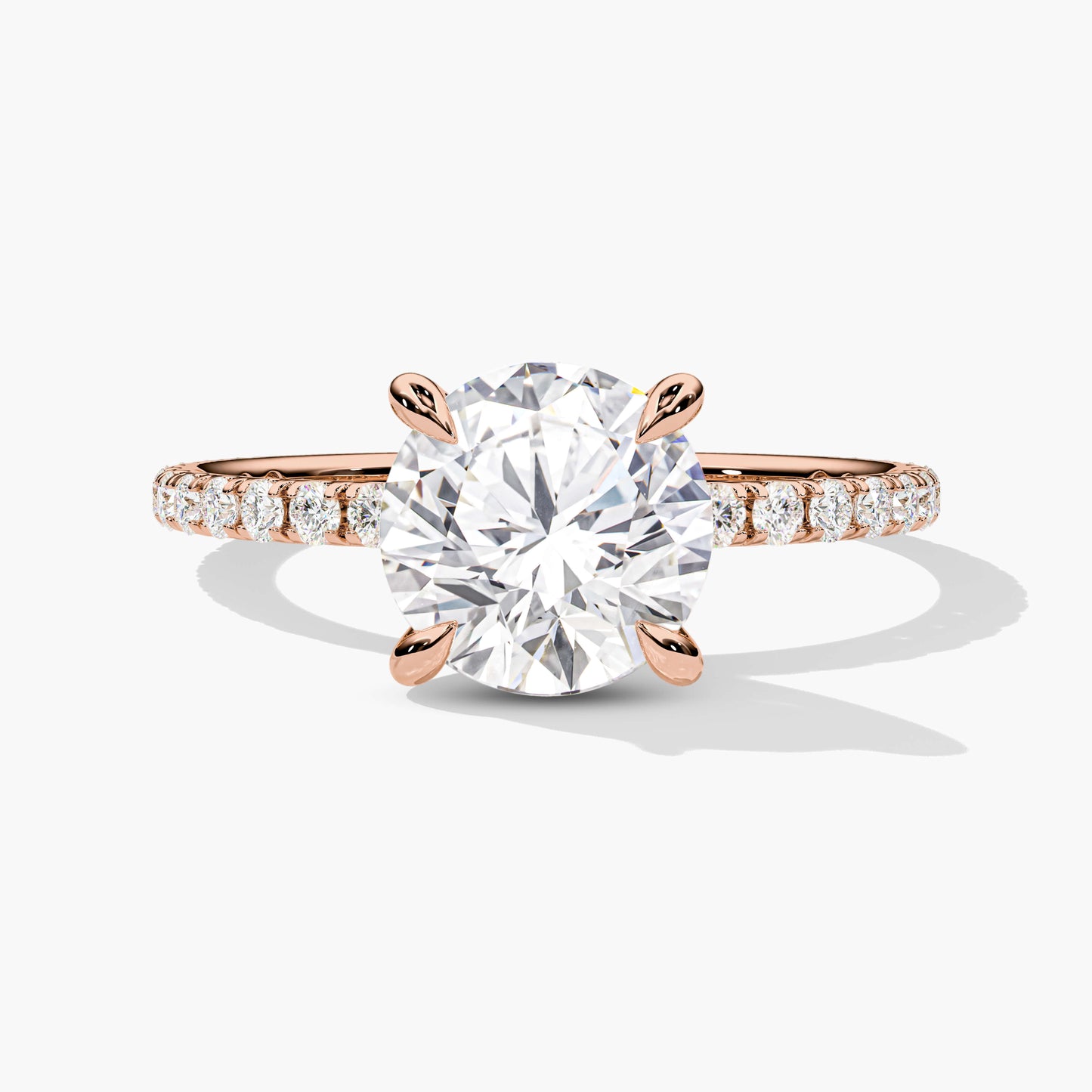 Silver solitaire ring