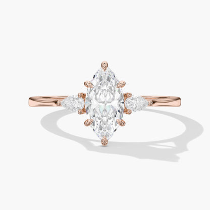 ladies solitaire ring rosegold
