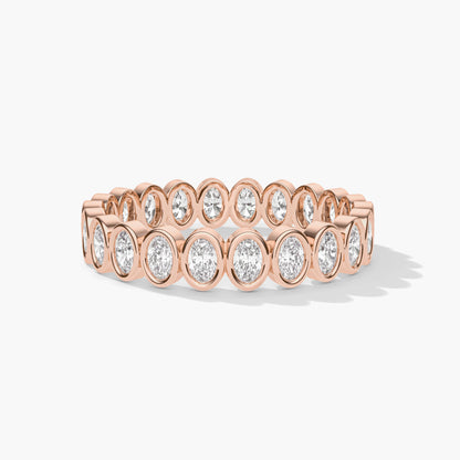 Rose gold ring with diamonds