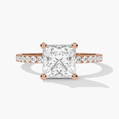 Solitaire silver ring