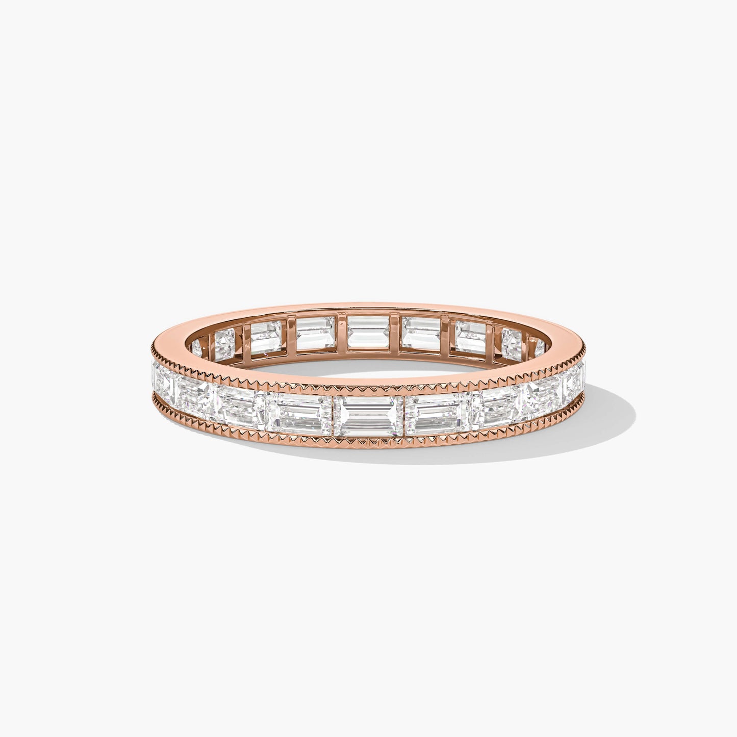 rose gold diamond ring in silver