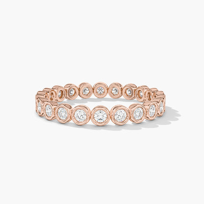 Rose gold ring with diamonds 