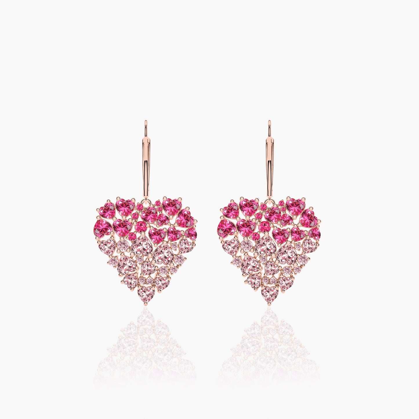 silver heart earrings