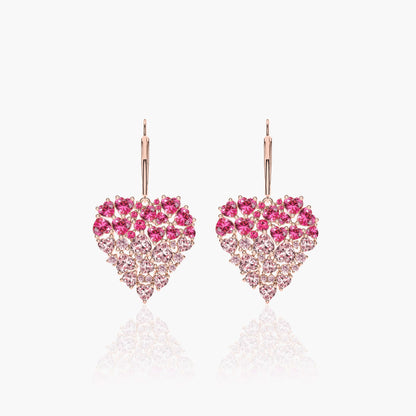 silver heart earrings